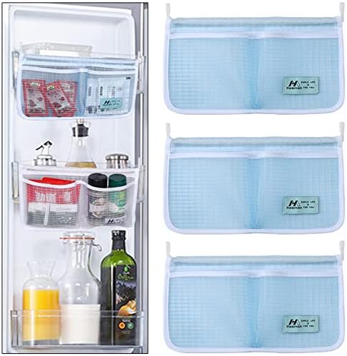 HWAMON (3'lü Paket) Buzdolabı Kapı Organizatörü File Çanta Seti, Buzdolabı Kapı Organizatörü, Mutfakta Kullanılan Buzdolabı