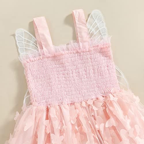 Bebek Kız Prenses Tutu Elbise Kelebek Katmanlı Tül Elbise Etek Bebek Yürüyor Kız Düğün Doğum Günü Partisi Sundress
