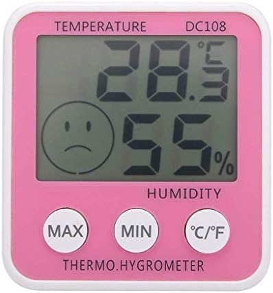 WALNUTA Kapalı Termometre Higrometre, Sıcaklık nem ölçer Dijital Masa Saati, Arkadan Aydınlatmalı Doğru