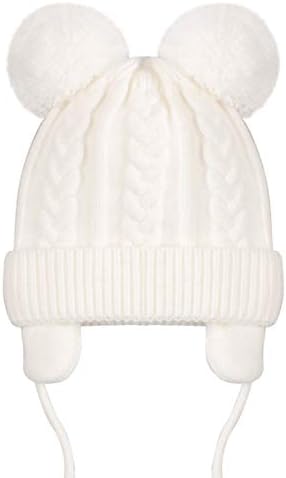 Duoyeree Toddler Kış Şapka Kış Kulaklığı Eşarp Hood ile Kalın Sıcak Çocuklar için Kafatası Kap Bebek Kız Erkek