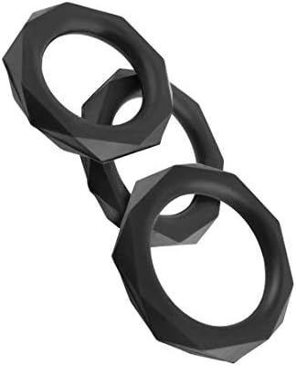Pipedream Ürünleri Pipedream Fantasy C Ringz Silikon Tasarımcı Dayanıklılık Seti, Siyah