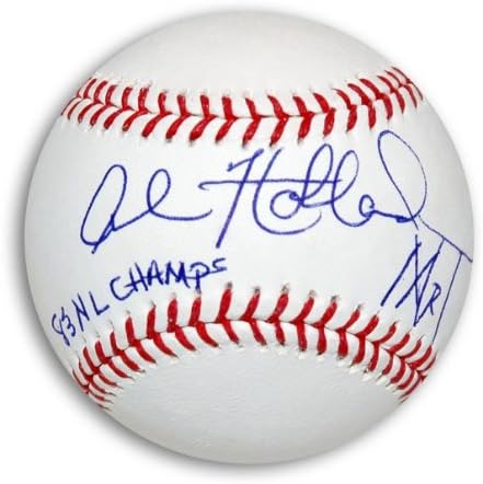 Al Holland İmzalı Major League Baseball 83 NL Şampiyonu ve Bay T İmzalı - İmzalı Beyzbol Topları
