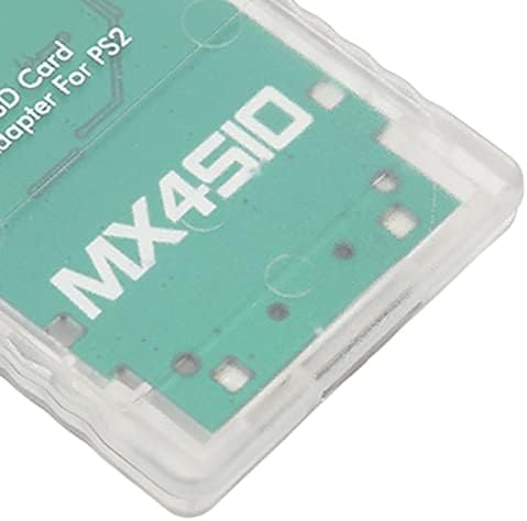Zunate PS2 MX4SIO SIO2SD kart okuyucu Adaptörü, El Yapımı İstikrarlı Yedek MX4SIO TF Kart Adaptörü PS2(Şeffaf Beyaz)
