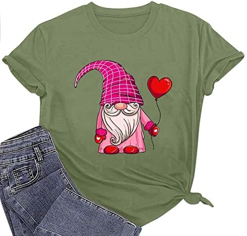 Kadın sevgililer Günü T Shirt Çift Giyim Gömlek Kadınlar için Kısa Kollu Bayan Tatil Parti Üstleri