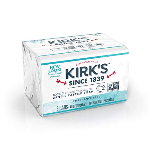 Kirk'ün Kastilya Bar Sabunu Erkekler, Kadınlar ve Çocuklar için Temiz Sabun / Birinci Sınıf Hindistancevizi Yağı | Hassas