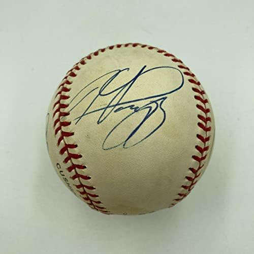 LA Dodgers Yılın Çaylağı İmzalı Beyzbol Mike Piazza Hideo Nomo JSA ORTAK İmzalı Beyzbol Topları