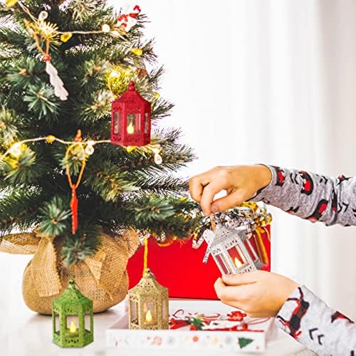 Noel alevsiz mumlar fenerler Dekoratif: pille çalışan dekoratif mumlar ile Mini fener, Noel ağacı süsleri, tatil düğün parti