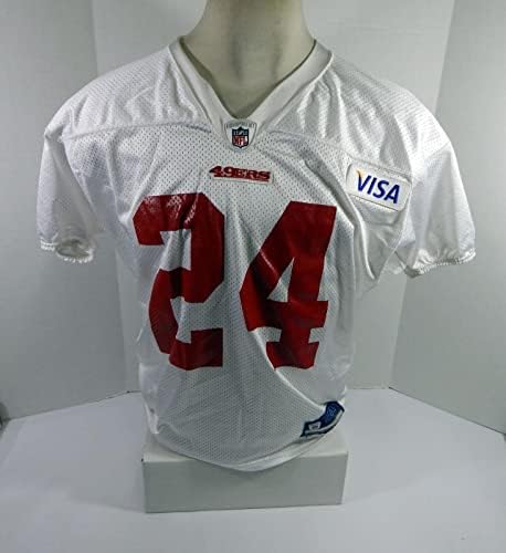 2010 San Francisco 49ers Anthony Dixon 24 Oyun Kullanılmış Beyaz Antrenman Forması L 88-İmzasız NFL Oyun Kullanılmış Formalar