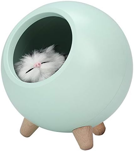 Sevimli Kedi Gece Lambası Küçük Pet House Çift Güç, sevimli Kedi Pet House Masası Pet Kedi Gece Lambası USB Şarj Kedi Lambası