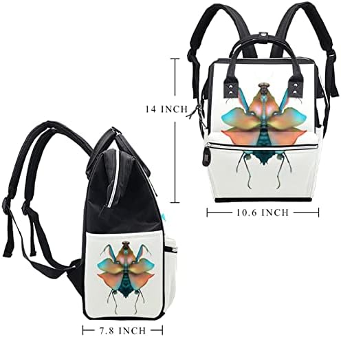 Parlak Mantis bebek bezi çantası Sırt Çantası Bebek Bezi Değiştirme Çantaları Çok Fonksiyonlu Büyük Kapasiteli Seyahat Çantası