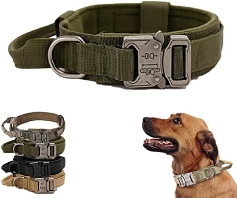 Taktik köpek tasması-Askeri Naylon köpek tasması çekme halatı Seti Ağır Dayanıklı Ayarlanabilir Uzunluk Paslanmaz Çelik Toka