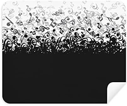 Flappg Beyaz Müzik Notaları Siyah Temizlik Bezi Ekran Temizleyici 2 adet Süet Kumaş