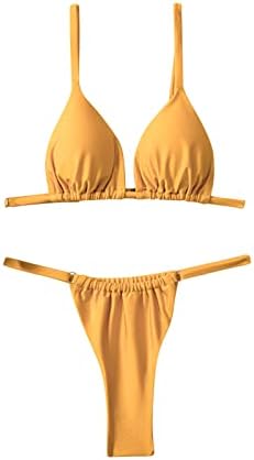 Parlak pullar Saçaklı bikini seti Kadınlar için Seksi Halter Kravat Geri Tankini Sütyen Mayo Sparkly Mayo Plaj Praty