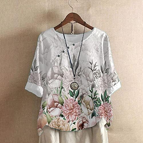 Sonbahar Yaz Bluz Gömlek Bayan için 2023 Elbise Moda Ekip Boyun Düğme Aşağı Grafik Gömlek 98 98