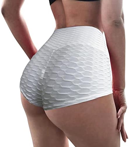 VESNIBA kadın Kabarcık Bez Şeftali Kalça fitness pantolonları Süper Kısa Seksi Yoga Şort