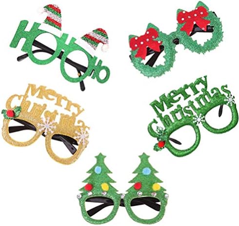 ISMARLAMA yılbaşı dekoru Çocuk Güneş Gözlüğü 5 ADET Noel parti gözlüğü Noel Tatili İçin Parti Iyilik Süslemeleri Kostüm Fotoğraf
