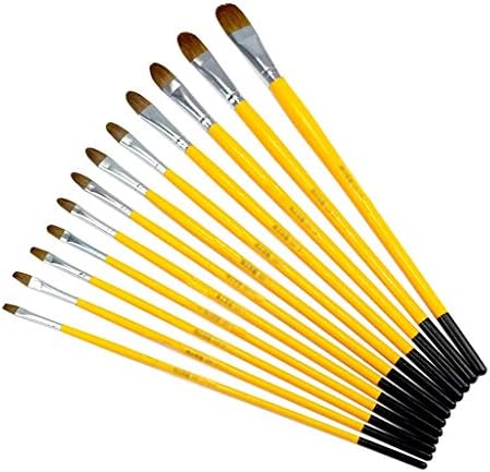 LMMDDP 6 adet / takım Saç Kafa Fırça Guaj Suluboya Akrilik Yağlı Fırça Boyama Fırçaları Uzun Ahşap Direk Meslek Sanat Malzemeleri