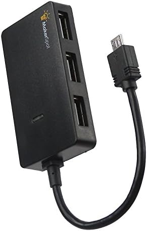 Ahududu Pi Sıfır için MakerSpot mikro USB OTG Hub 4 Port Yüksek Hızlı Senkronizasyon ve Uzatma Kablosu Adaptörü Ayrıca Android