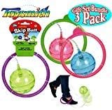 Oyuncak ustası Yanıp Sönen Atlama Topu Mor / Yeşil, Yeşil / Pembe ve Mavi / Pembe Komple Hediye Seti Paketi-3 Paket