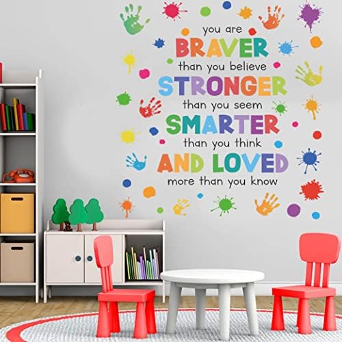 Çocuklar İlham Tırnak Duvar Çıkartmaları Kabuğu ve Sopa Duvar sanat dekoru, Motivasyon Duvar Sticker Pozitif Söyleyerek Duvar