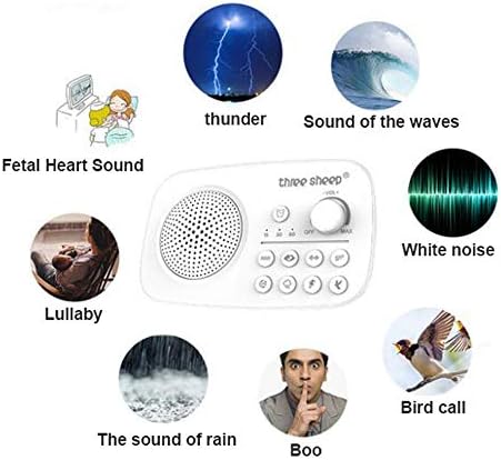 GL-GDD Beyaz Gürültü Ses Makinesi, Taşınabilir Uyku Terapisi 8 Yatıştırıcı Sesler Zamanlayıcı USB Şarj Edilebilir Bebek,