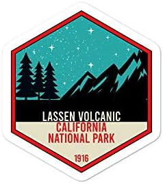Lassen Volkanik, Kaliforniya Ulusal Parkı (Ağaçlar ve Dağlar)vinil yapışkan Çıkartması 3 ila 5.5