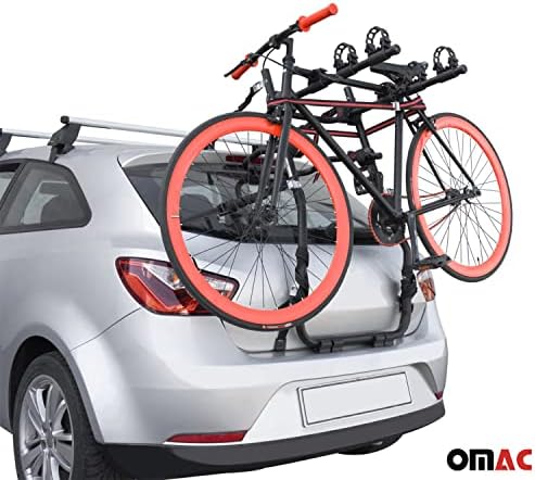 OMAC 3 Bisiklet Rafı Volkswagen Tiguan için 5N Çapraz 2014-2023 Siyah / Araba Gövde Montaj Bisiklet Taşıyıcı 99 Lbs Yük Katlanabilir