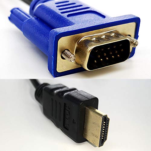 EMOVERY HDMI-VGA Kablosu, IC Çip Yok; HDMI-VGA Adaptörü; Bilgisayar Monitörü, Dizüstü Bilgisayar, PC, Projektör Bağlamak
