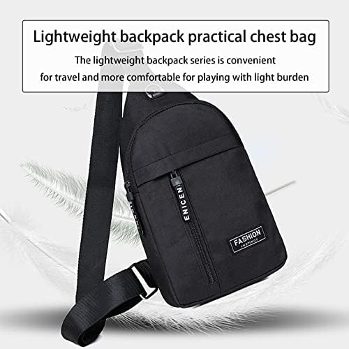 Crossbody tek kollu çanta, Su Geçirmez asma sırt çantası USB Portlu çanta, Çok Amaçlı Göğüs Bir Omuz Açık Seyahat Sırt Çantası