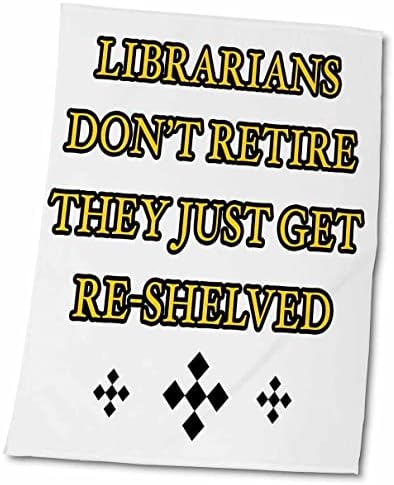 3dRose Kütüphanecileri Emekli Olmazlar, Sadece Sarı Havlular Alırlar (twl - 223755-3)