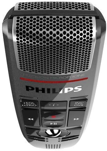ECS Philips LFH3500 Dikte için Kıvırcık Kablolu SpeechMike Premium Mikrofon