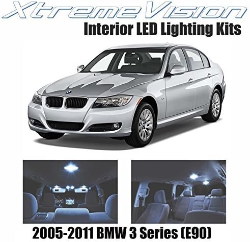 XtremeVısıon İç LED BMW 3 Serisi için (E90) 2005-2011 (11 Adet) soğuk Beyaz Premium İç LED Kiti Paketi + Kurulum Aracı
