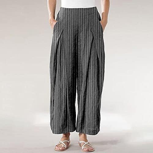 MIASHUI takım elbise pantalonları Kadınlar için İş Rahat Yüksek Bel Bayanlar Rahat Günlük Pamuk ve İki Parçalı pantolon seti