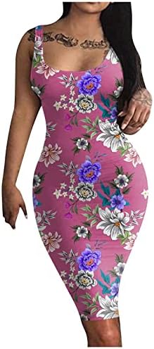 Elbiseler Kadınlar için 2023 Seksi Bodycon Spagetti Kayışı Midi Batik Çiçek Kulübü Güneş Yaz Düğün Çiçek Parti Elbise
