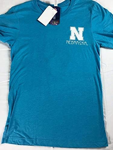 Camp David Nebraska Cornhuskers T-Shirt Bayan Küçük Öğrenci Mezunlar Grad Yumuşak Mavi Aztek