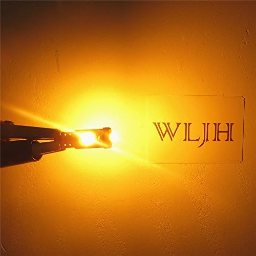 WLJH 10x T5 3SMD 3030 Yonga Setleri Canbus Hata Ücretsiz Sarı LED ampul 2721 17 79 85 Otomatik LED araba ampulleri gösterge