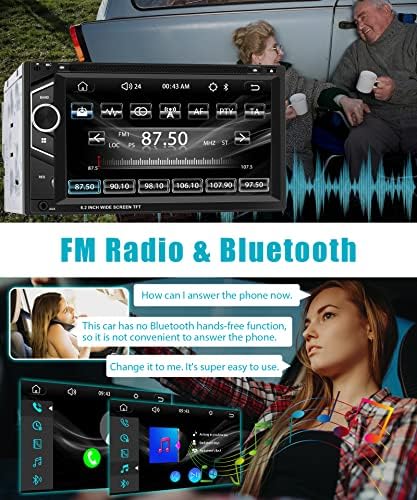 Çift Din Dokunmatik Araba Stereo CD / DVD Oynatıcı CarPlay Android Otomatik, 6.2 İnç Araba Radyo direksiyon Kontrolü Bluetooth