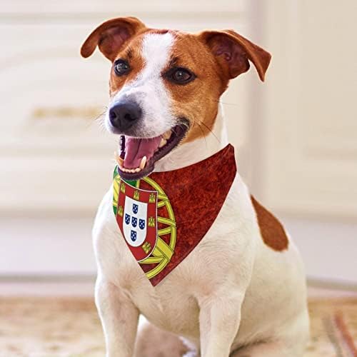 Vintage Portekiz Bayrağı Güzel Köpek Bandanalar Desen Üçgen Pet Eşarp Yıkanabilir Köpek Önlükler Atkısı