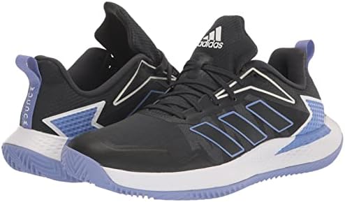 adidas Kadın Defiant Speed Tenis Ayakkabısı, Siyah/Beyaz / Tebeşir Moru (Kil), 5
