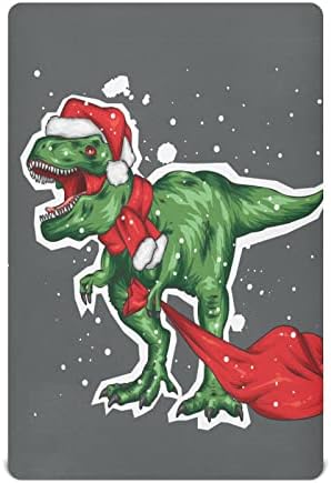 Dinozor Karikatür Noel çocuk çarşafları Erkek Kız için Paketi ve Oyun Çarşafları Taşınabilir Mini çocuk çarşafları Donatılmış