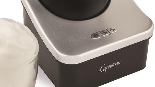 Cappuccino, Espresso, Latte ve Sıcak Çikolata için Capresso Froth Pro Süt Köpürtücü, 7 x 5 x 6, Siyah / Mat Gümüş