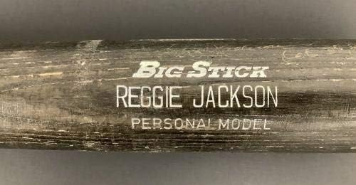 Reggie Jackson İmzalı Beyzbol Sopası Oyunu Kullanılmış Melekler İmza Tarihi Inscr HOF JSA-MLB Oyunu Kullanılmış Yarasalar