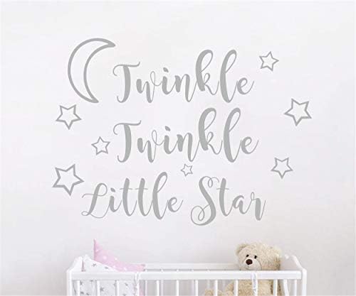 Twinkle Twinkle Little Star Duvar Çıkartması Sanat Vinil Sticker Çocuklar için Erkek Bebek Kız Odası Dekorasyon Kreş Yatak