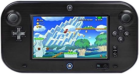 TNP Ürünleri Tam Vücut Plastik ve Alüminyum Snap-on Sert Kabuk Cilt kapak için Nintendo Wii U Gamepad Uzaktan Kumanda, siyah