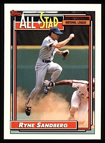 1992 Topps 387 All-Star Ryne Sandberg Chicago Cubs (Beyzbol Kartı) NM / MT Cubs