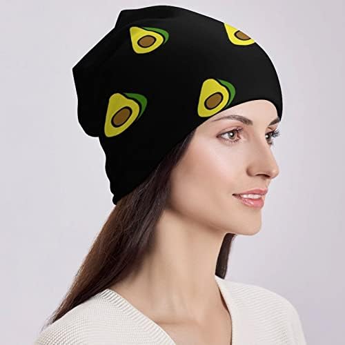 BAİKUTOUAN Avokado Siyah Baskı Bere Şapka Tasarımları ile Erkekler Kadınlar için Kafatası Kap