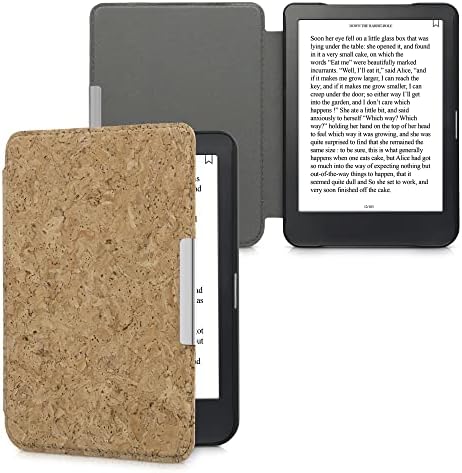 kwmobile Mantar Kılıf ile Uyumlu Kobo Clara HD-Kitap Stil Koruyucu e-Okuyucu Kapak Kapak Folio Kılıf-Açık Kahverengi
