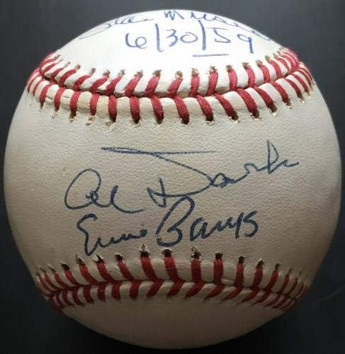 Stan Musial, Ernie Banks, Al Dark, Oyunda Rezil iki Top Otomatik Top, JSA İmzalı Beyzbol Topları