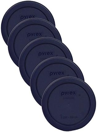Pyrex Bundle - 5 Ürün: 7202-PC 1-Cup Koyu Mavi Plastik Gıda Saklama Kapakları