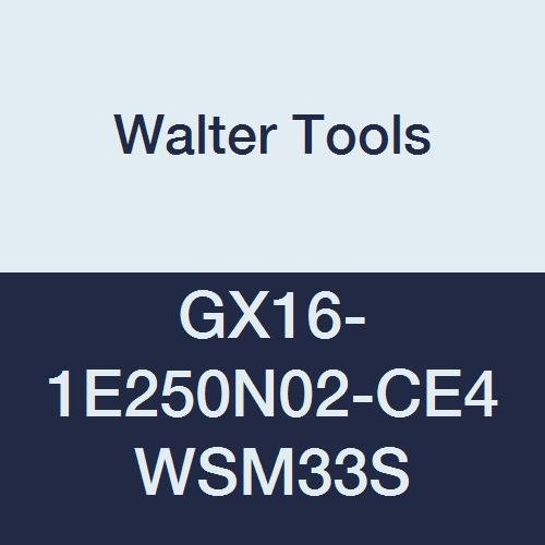 Walter Araçları GX16-1E250N02-CE4 WSM33S Karbür Tiger-Tec Kanal Açma Endekslenebilir Dönüm Ekleme, 0.008 Köşe Yarıçapı (10'lu